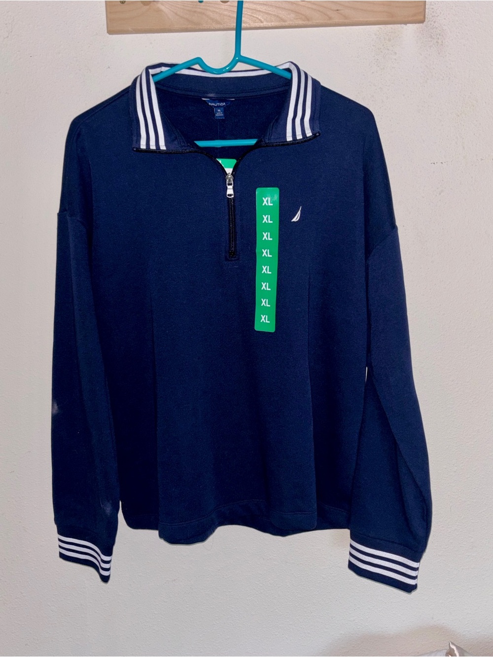 NWT Nautica Navy Blue Sporty Top XL